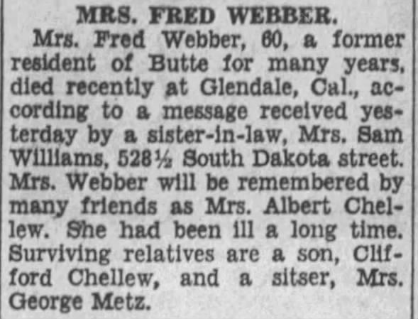 Obituary for WEBBER (Aged 60)